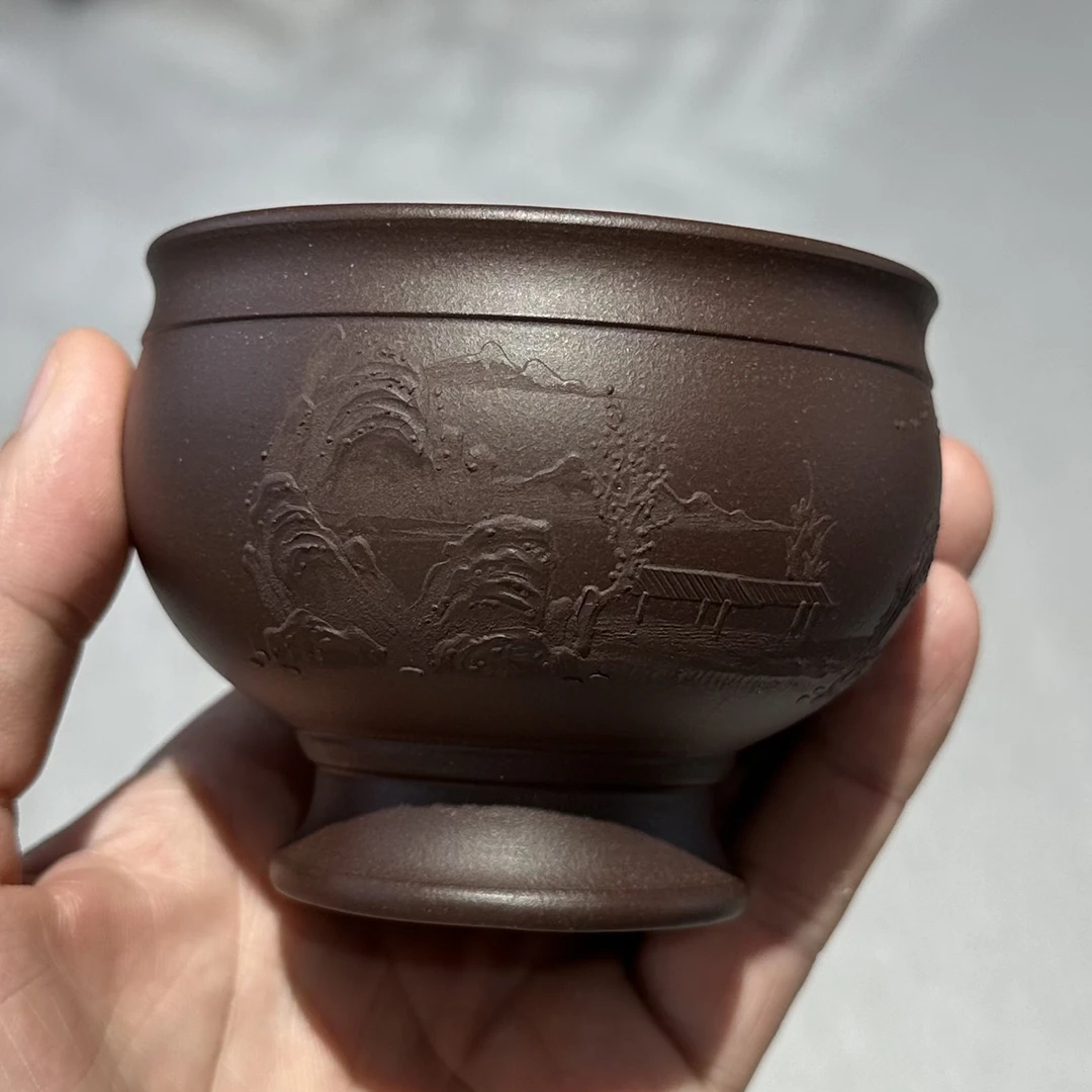 主人杯 矿标杯 约150cc 原矿紫砂泥 老紫泥 茶杯 品茗杯 大容量