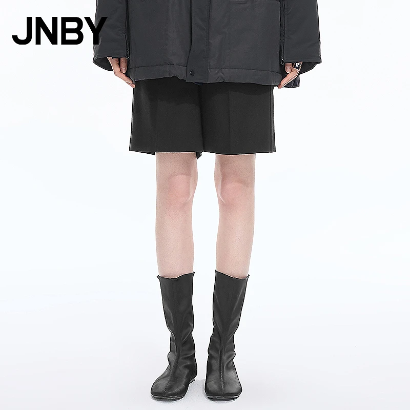【商场同款】JNBY/江南布衣25秋新品中裤宽松通勤阔腿裤5P7E11060