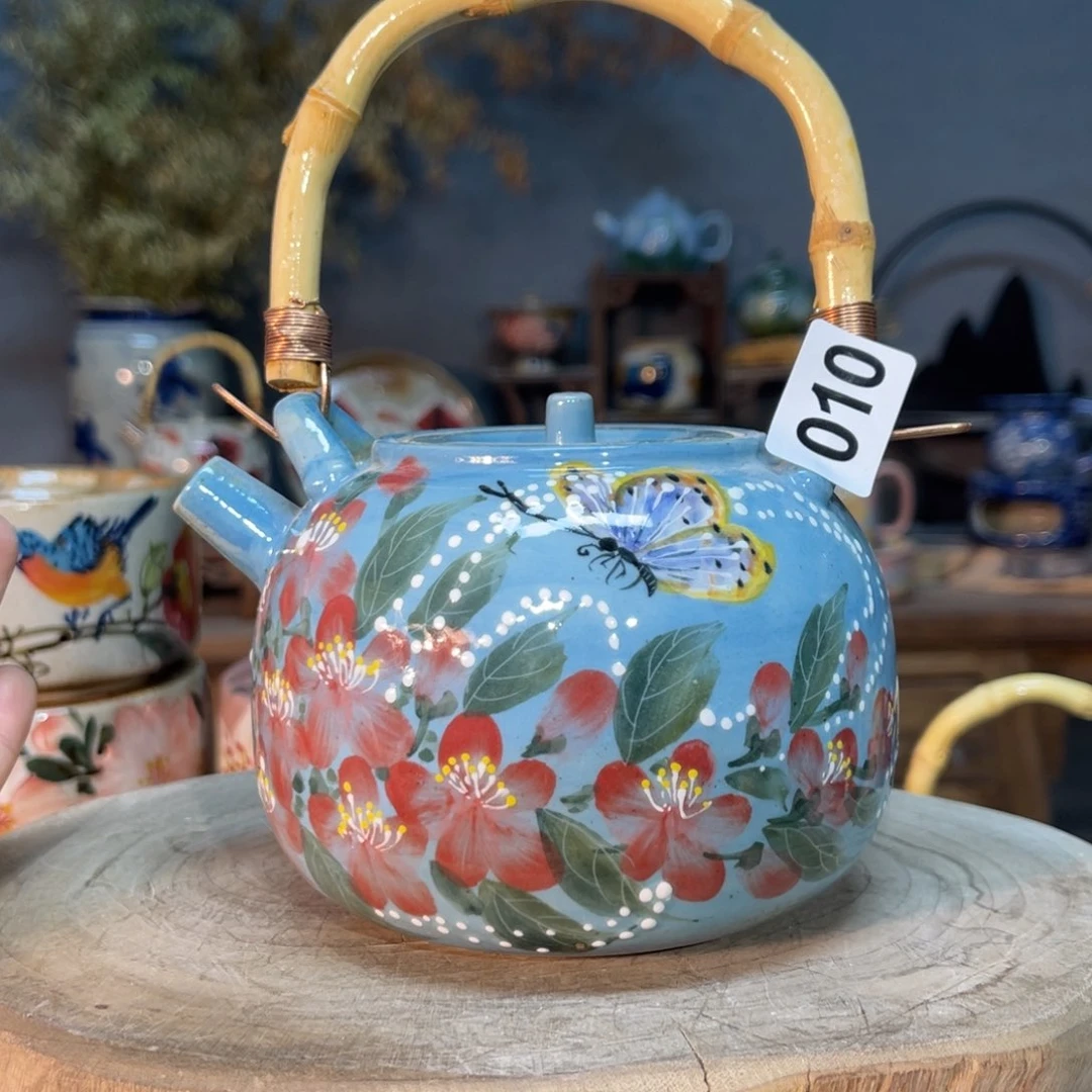 杯喵**贝素浅陶瓷手工手绘