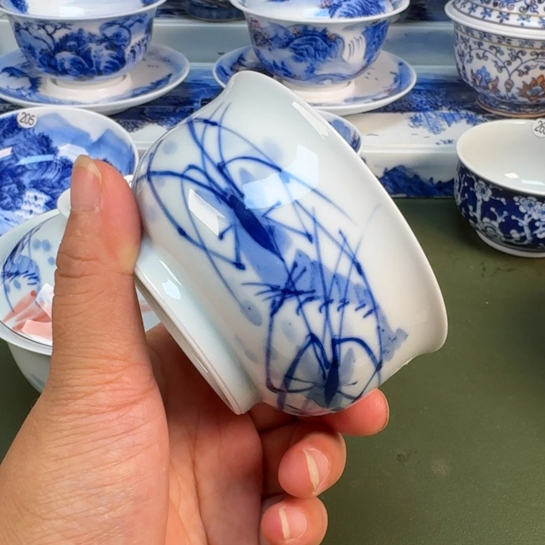 景德镇纯水绘茶具圆圆201