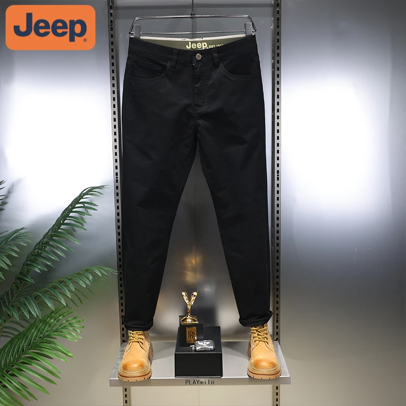 Jeep吉普夏季新款阔腿百搭潮流宽松垂感直夏季冰丝男女宽松阔腿裤