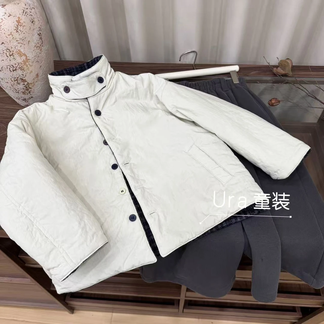 URA【现货】【入冬】冬款棉服外套女童中大童双面亲子外套-UM25861