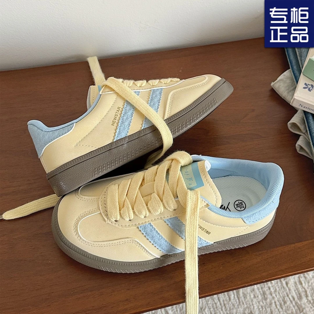 废土风韩系厚底板鞋女款2025新款春秋复古德训鞋百搭鞋子小白鞋