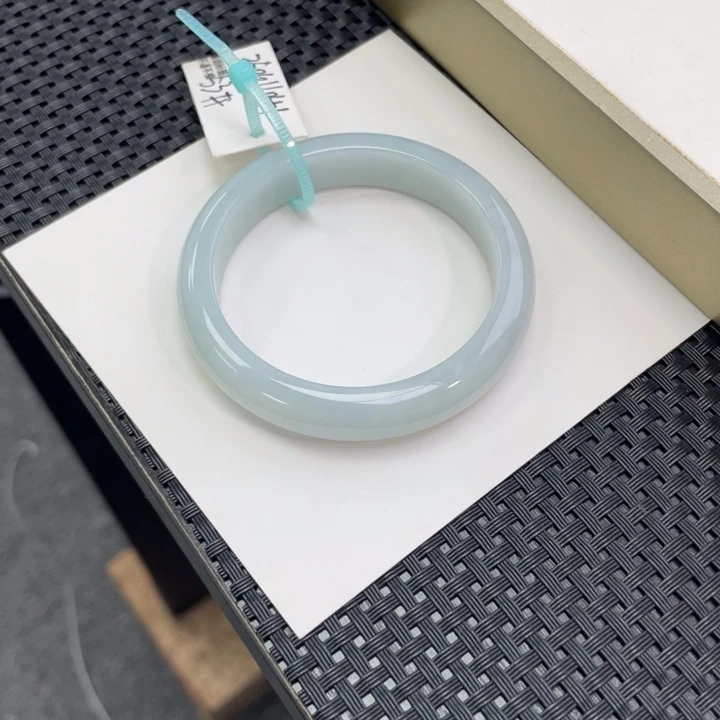 未镶嵌手镯翡翠翡翠手镯53.54圈 蓝胶条子