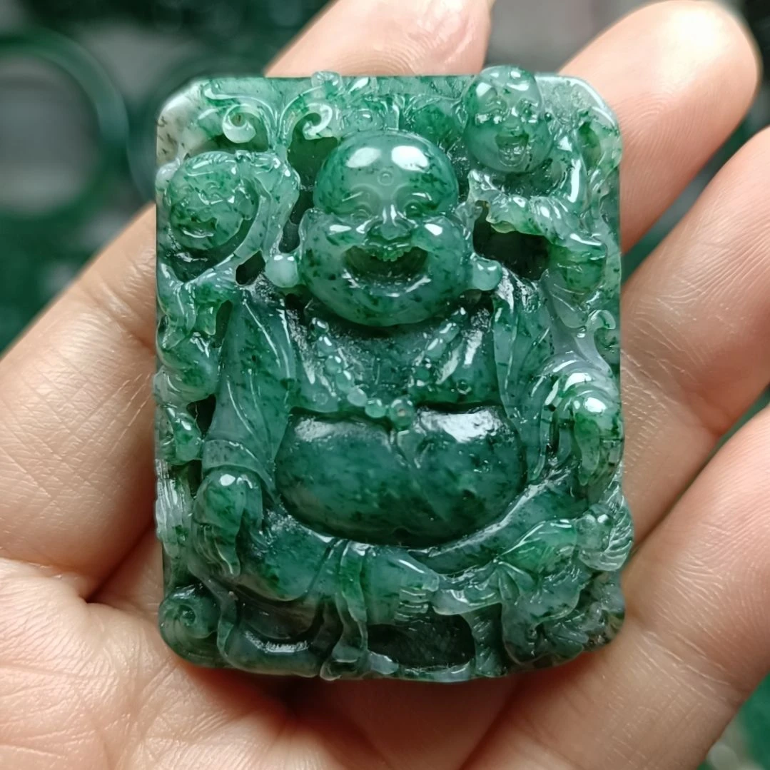 独山玉佛公未镶嵌