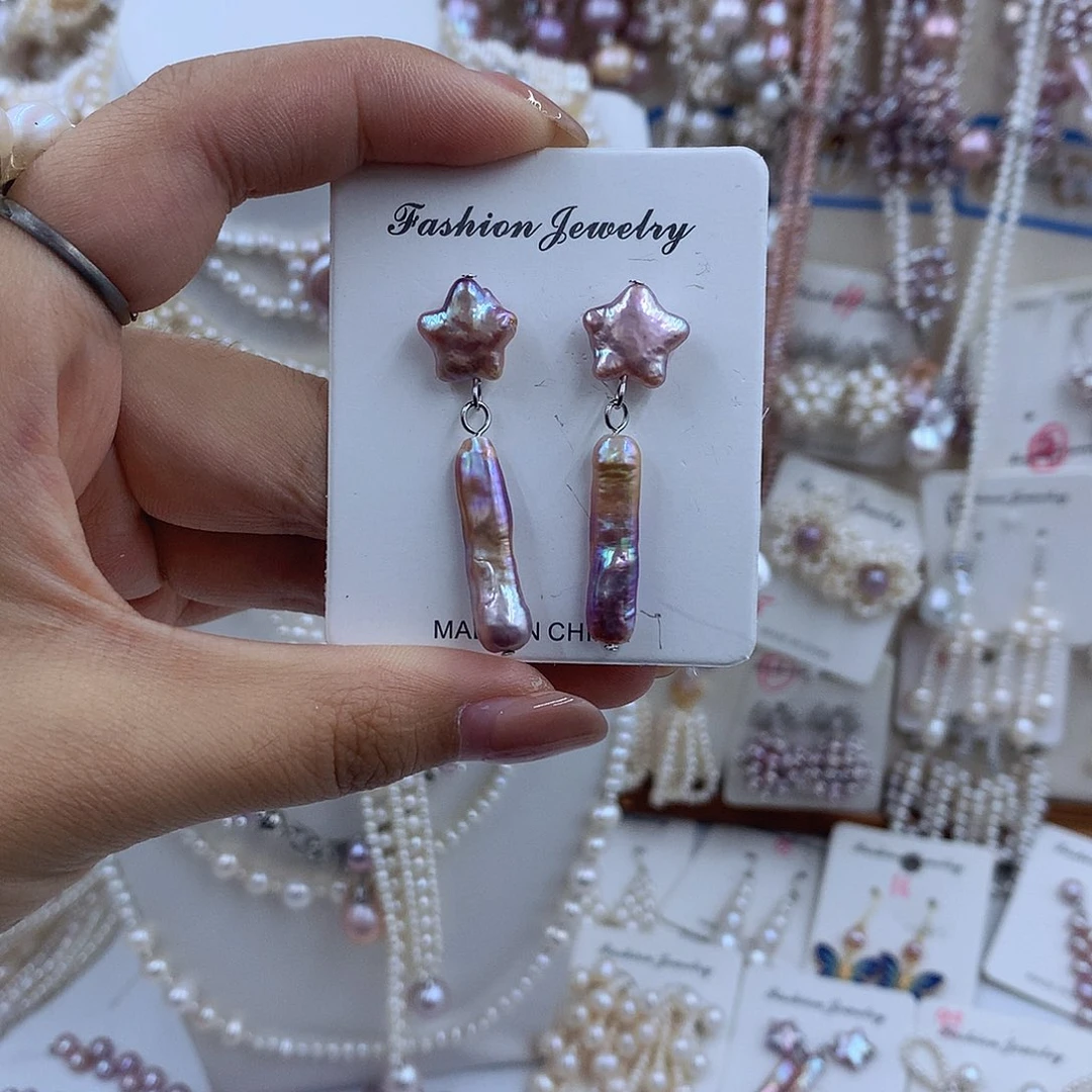 项链银S925镶嵌淡水珍珠