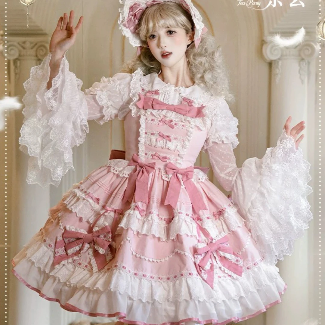 实体店现货现发 心动玩偶 莉莉的茶会JSk 原创古早感洛丽塔lolita