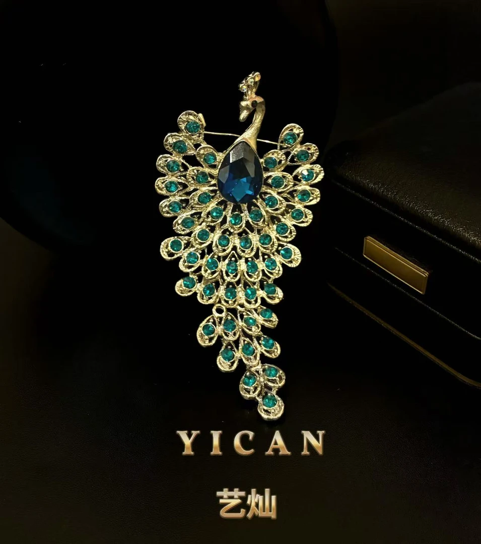 合金胸针 【蓝孔雀】简约百搭精致优雅高档春夏时尚胸针4057