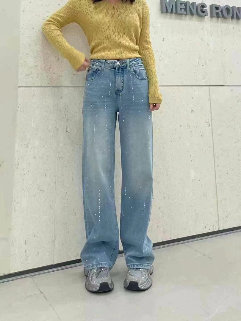 NANA➕不灵不灵牛仔窄版直筒裤