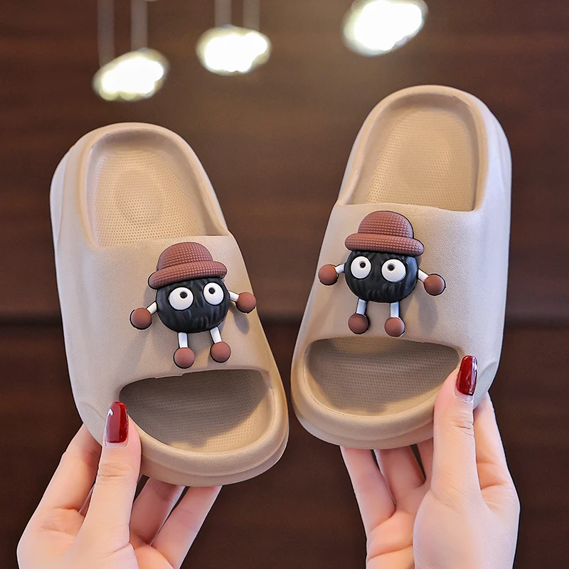 儿童EVA拖鞋踩屎感男童女童夏季 卡通可爱软底厚底小孩外穿凉拖鞋