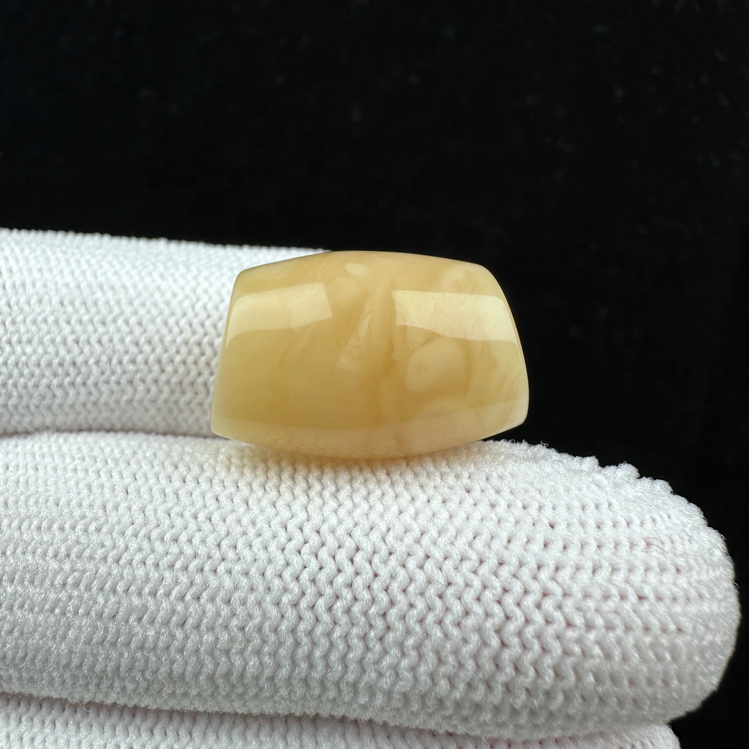 Y5566天然原矿蜜蜡马蹄珠12x20mm2.1克抖音基地质检发货