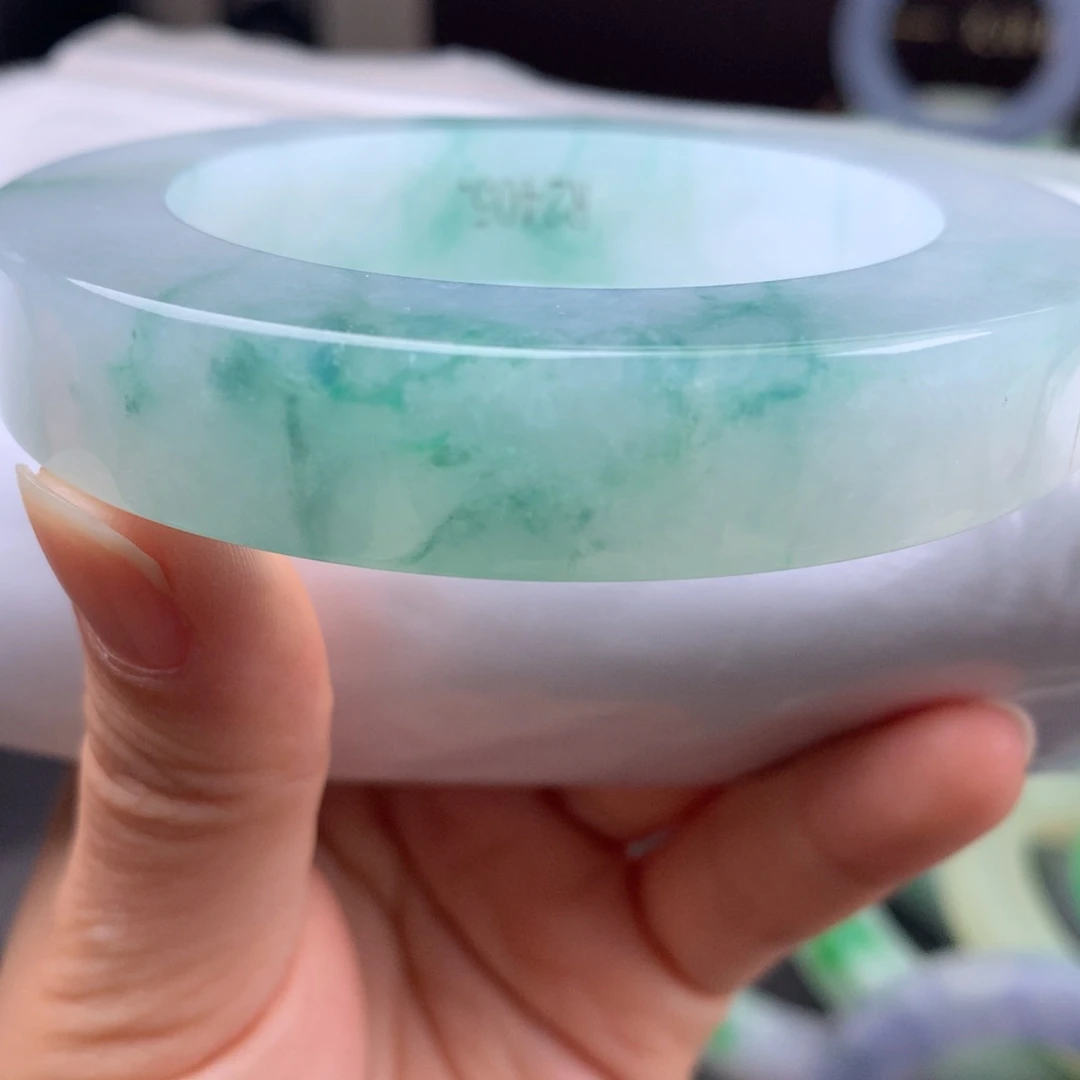 定制翡翠未镶嵌冰飘花超漏52一61