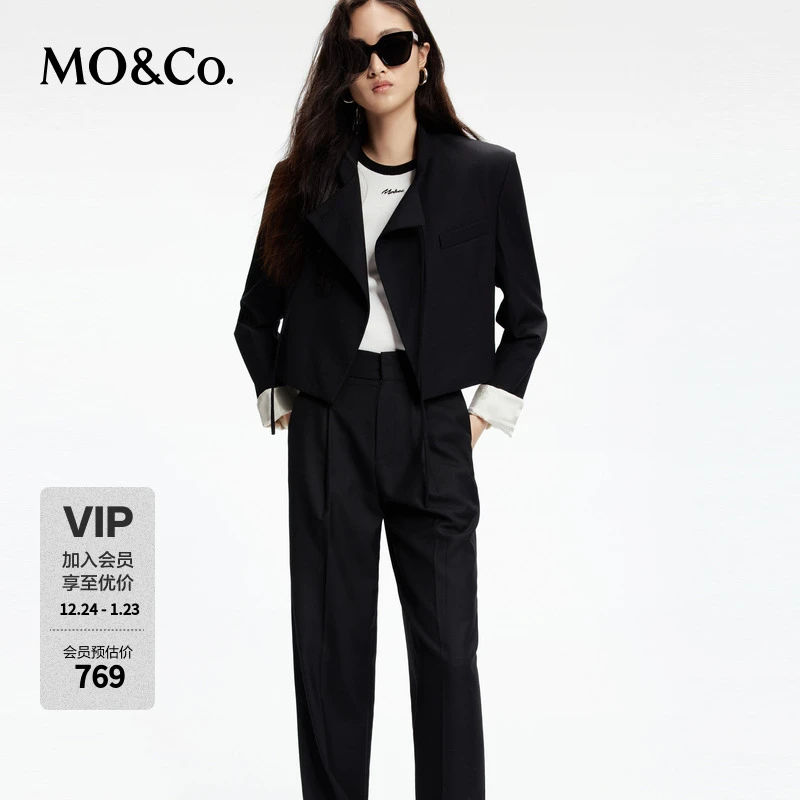 新中式MOCO系带交衽叠襟垫肩外套MBD1JKT030