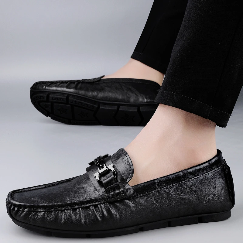 2025热卖款男士真皮豆豆鞋驾车豆豆鞋舒适时尚百搭透气豆豆鞋