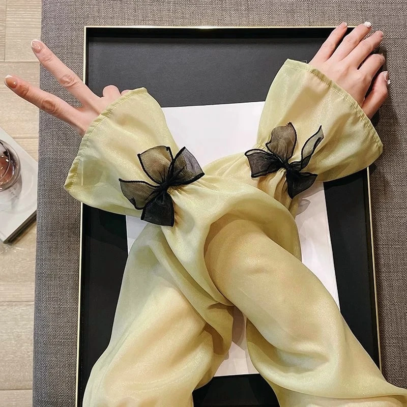 防晒袖套女骑行开车户外套袖手袖宽松遮阳薄款夏季冰袖护臂百搭