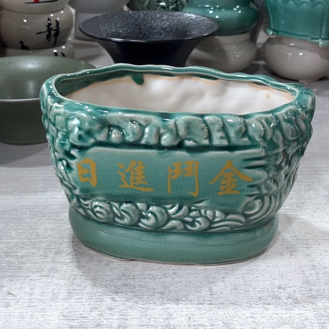 口径   19*12*12陶瓷绿植多肉微瑕花盆