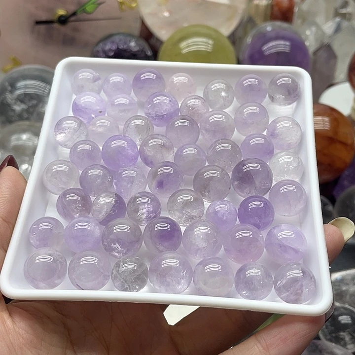 在****未镶嵌珠宝半成品水晶43紫水晶球