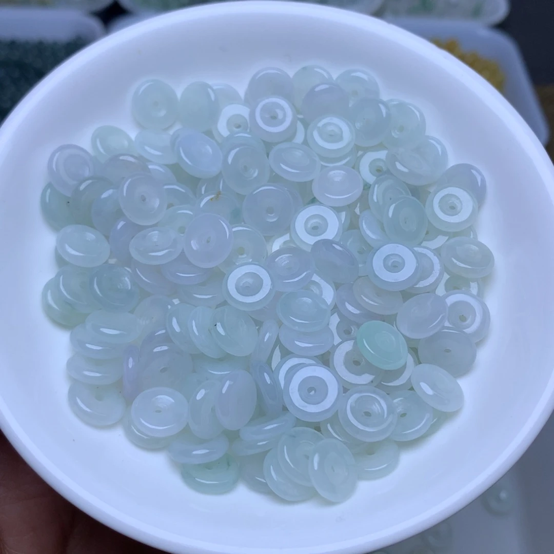 散珠翡翠卡9冰平安扣10个