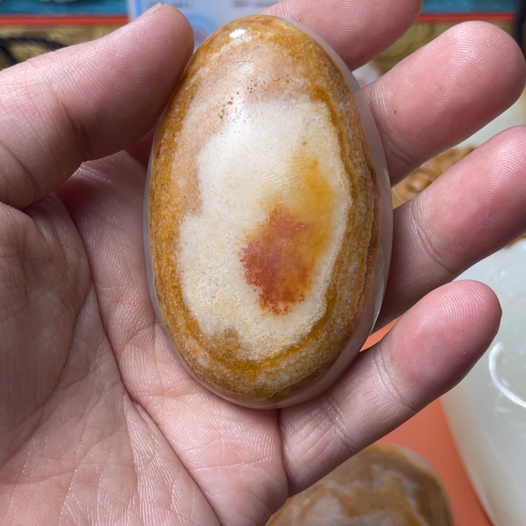 爱***去石材天然方解石手把件不退换
