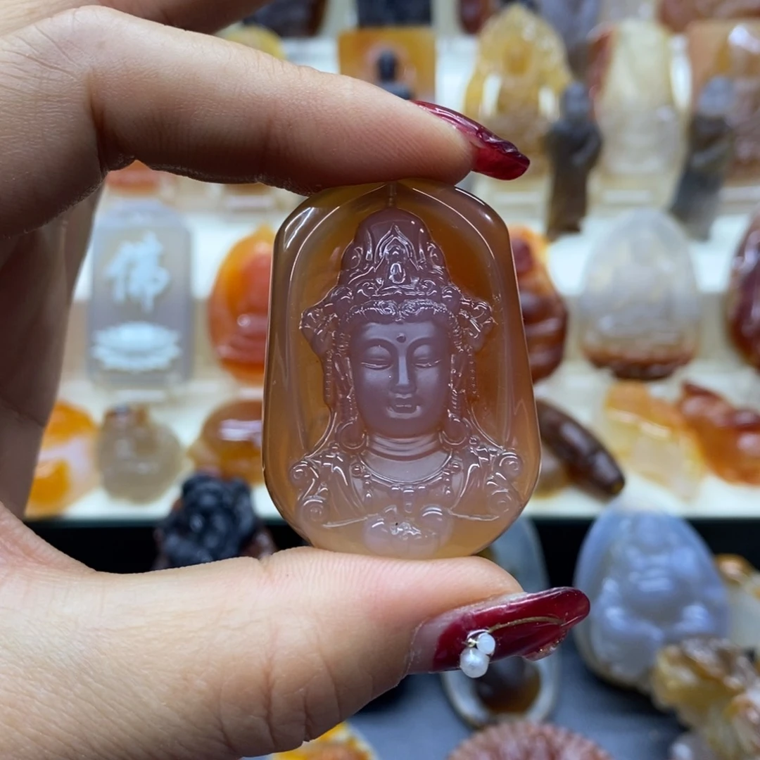 未镶嵌吊坠(赠链)玛瑙/玉髓骑***速吊坠