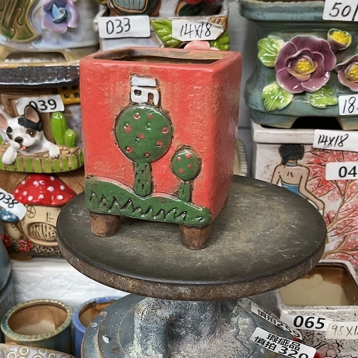 粗陶材质多肉花盆