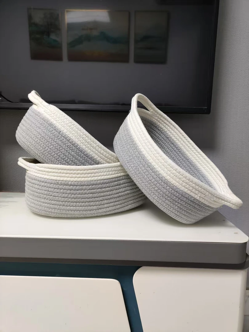 灰白简约色北欧风格桌面收纳零食玩具收纳