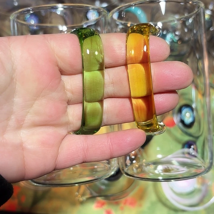 无盖款高硼硅玻璃绿茶杯对杯