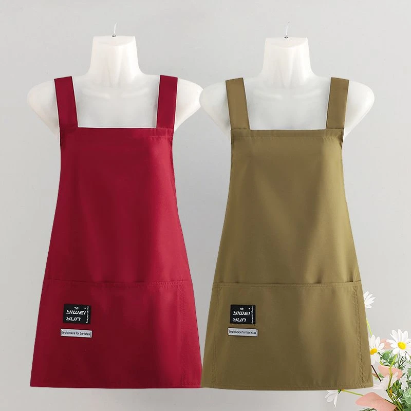 短款围裙厨房家用做饭透气防泼水防污小个子围腰服务员工作服定制