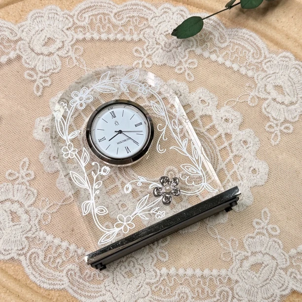 90新  【六六中古】孤品精美珍珠摆件表aa5866