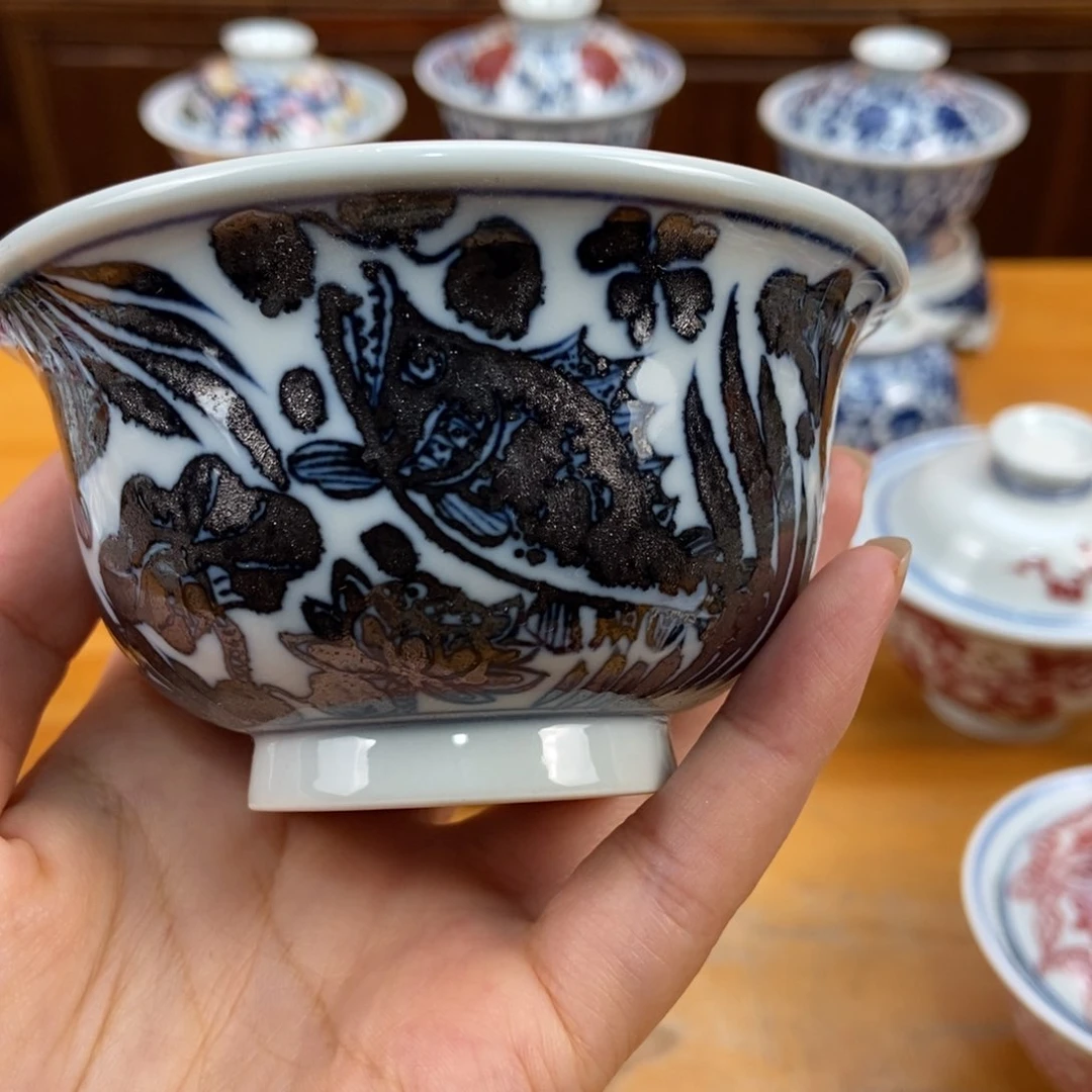 手绘现代茶具非古董