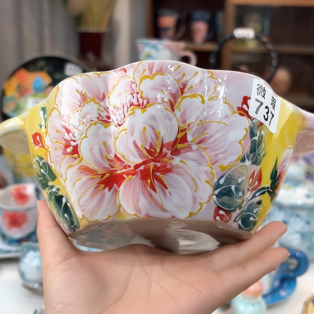 景德镇手绘高温釉下彩陶瓷茶具