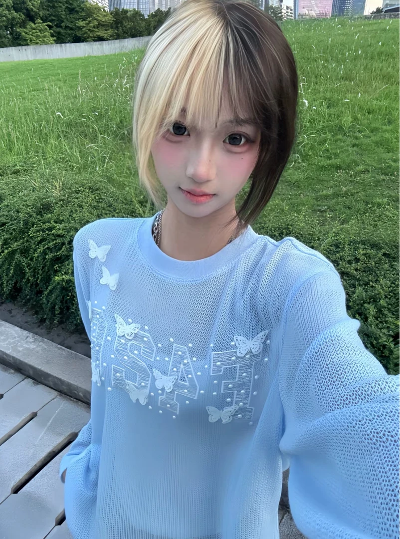 66家镂空圆领小众罩衫