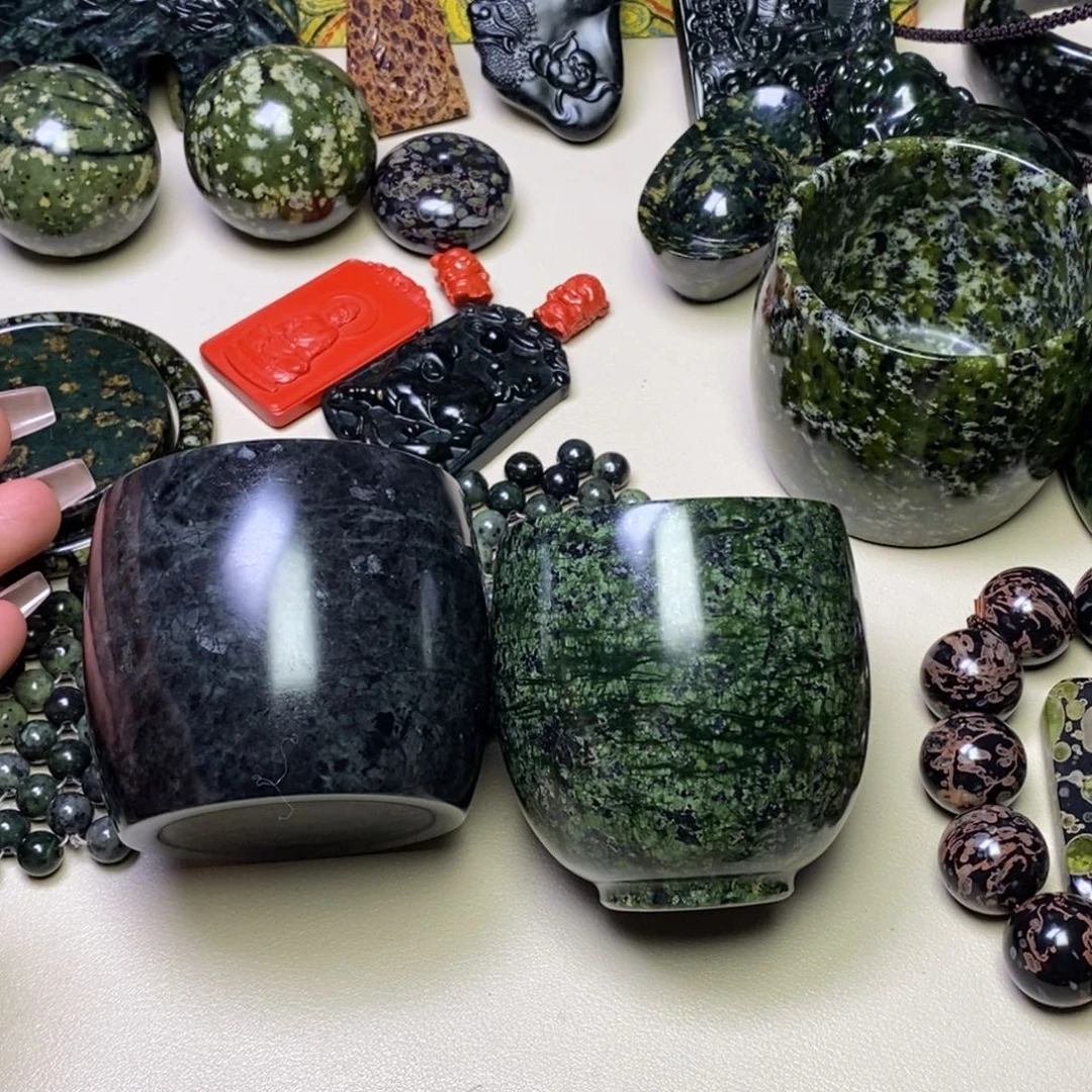 蛇纹石玉手链未镶嵌善*