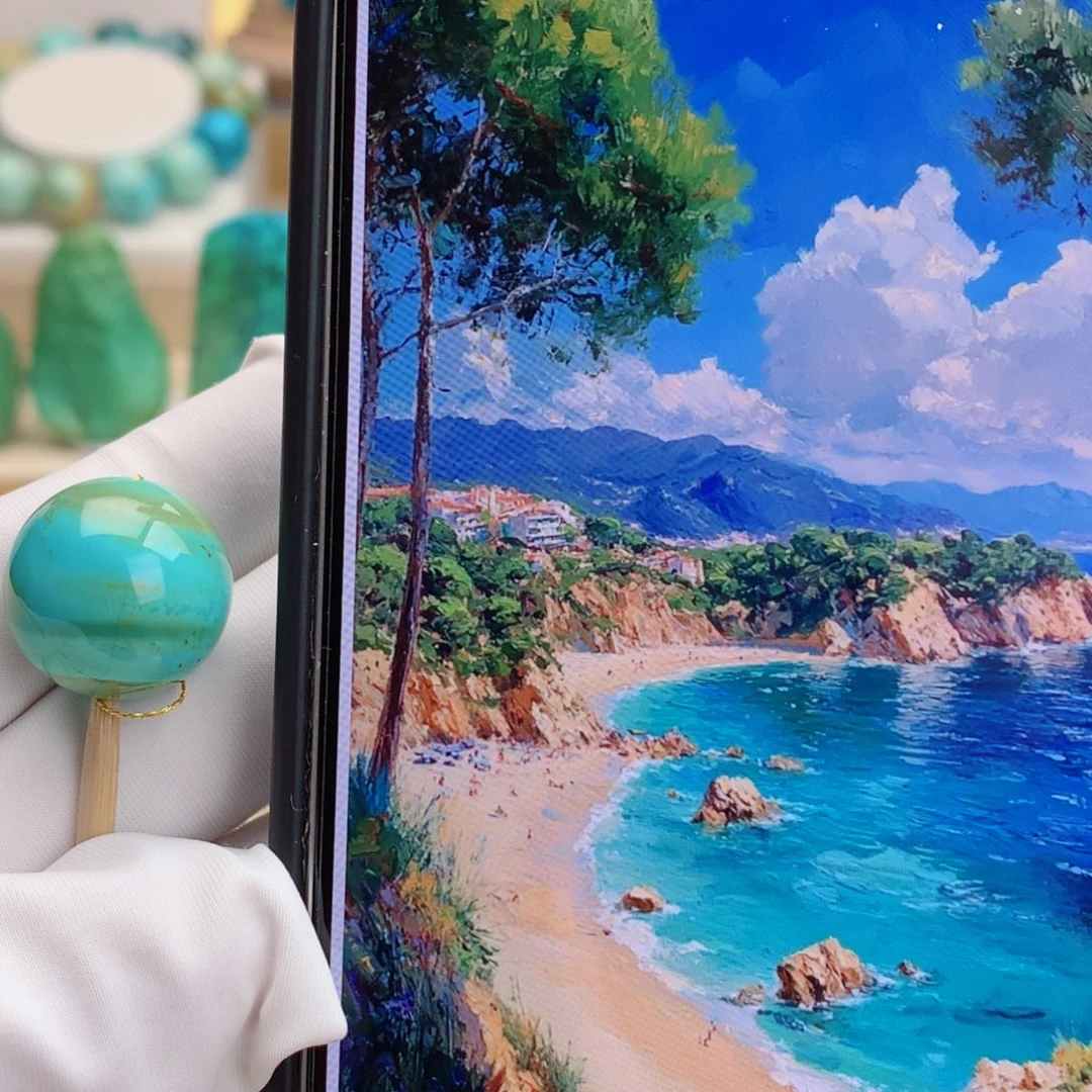 绿松石未镶嵌挂件