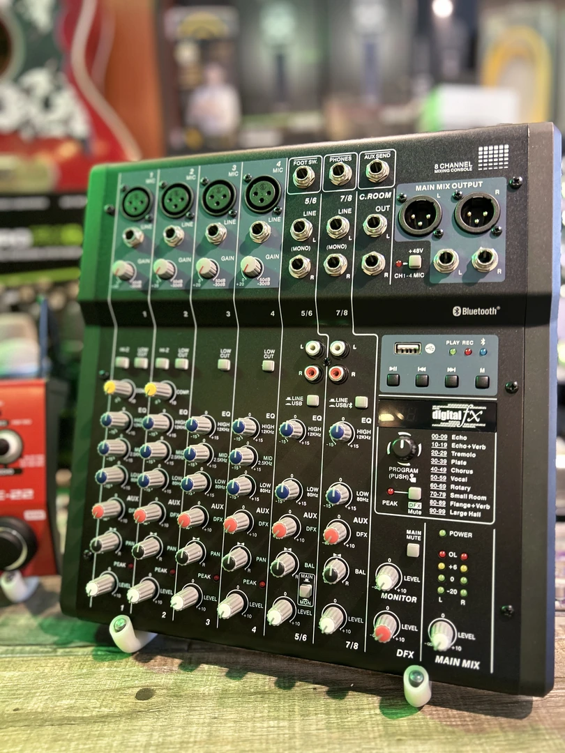 SHOW-GX8直播声卡调音台8路50db双通道压缩99种DSP混响效果