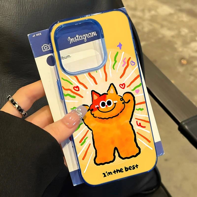 自信橘猫适用iPhone16苹果14_15PROMAX软胶13手机壳12防摔11卡通X