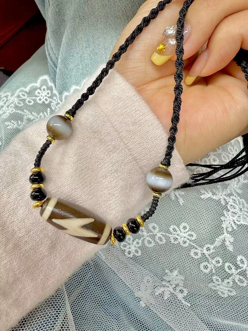 【灰姑娘原创】闪电五Y珠珠手工编绳项链M3235