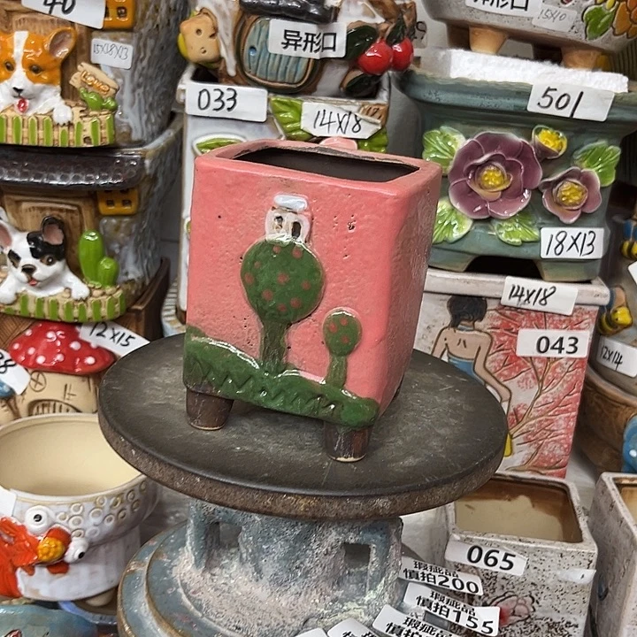 粗陶材质多肉花盆