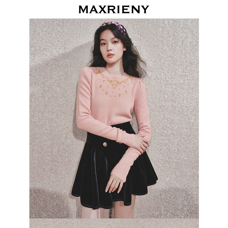 M200【赵老板专属】MAXRIENY浪漫少女感毛衫