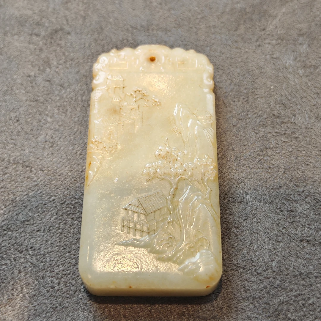 H014-和田玉山水挂牌