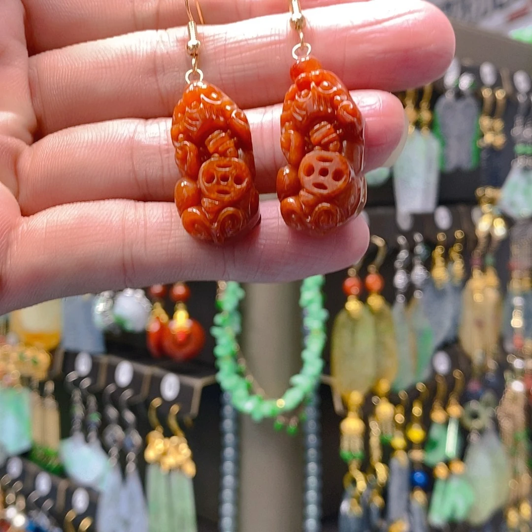 未镶嵌翡翠耳饰翡翠