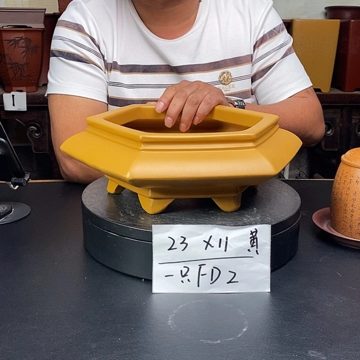 紫砂花盆货号一只FD2