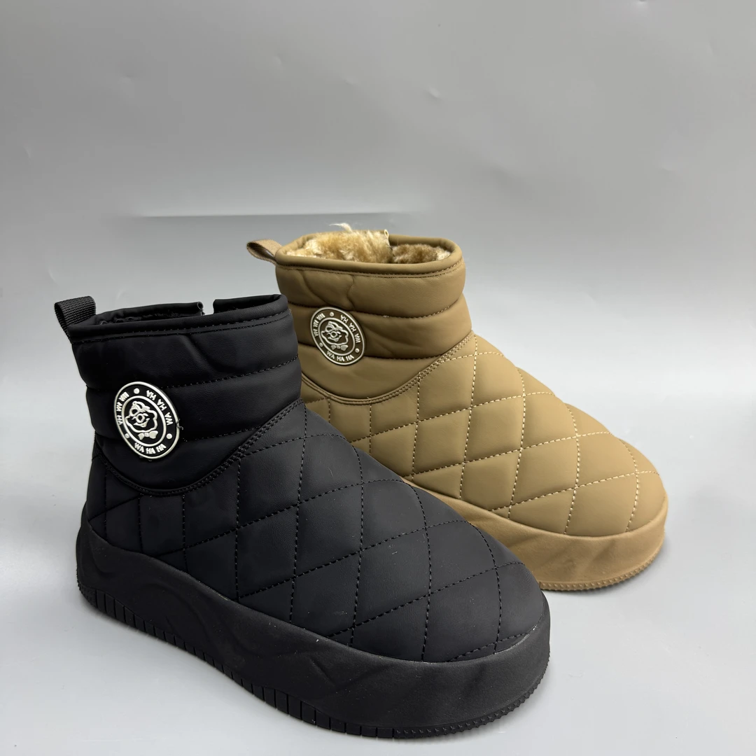休闲雪地靴女2025冬季新款厚底短靴女加厚东北保暖棉靴004
