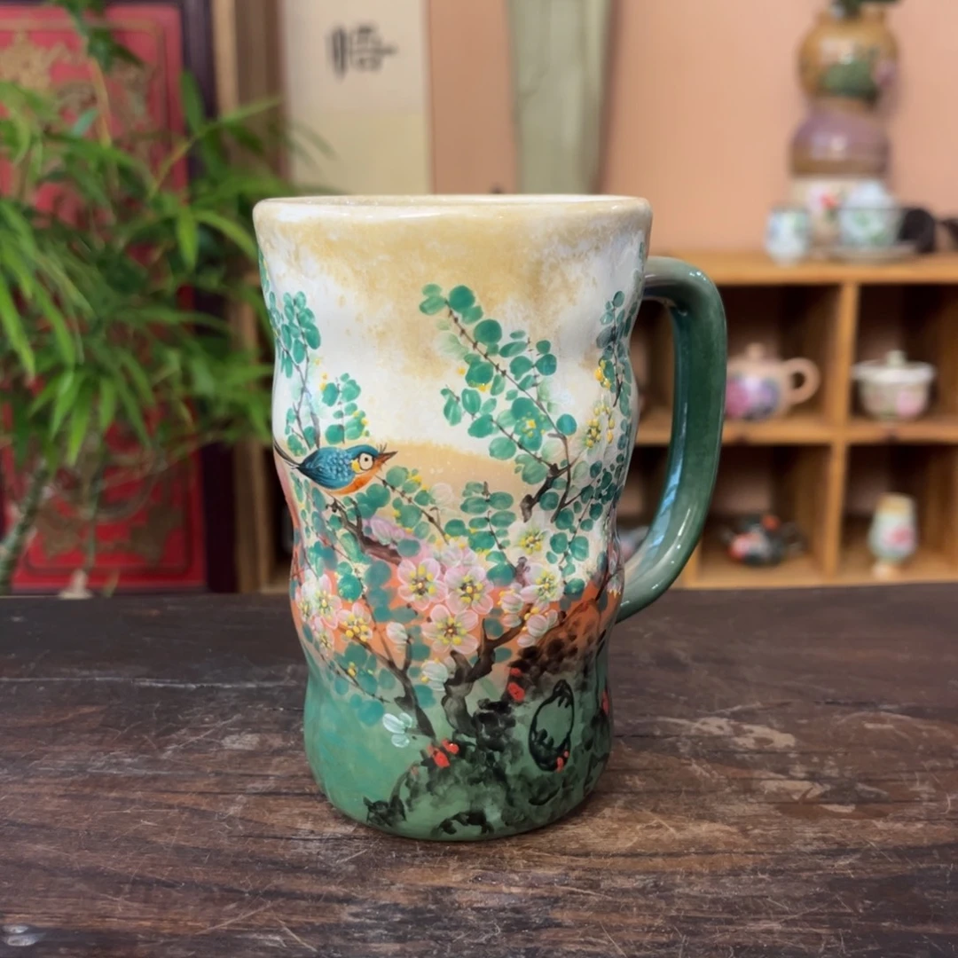 柴烧手工手绘陶瓷