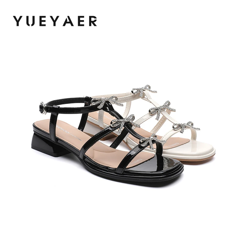 Yueyaer/月芽儿时装凉鞋女外穿法式夏季复古勃肯凉鞋纯色平底