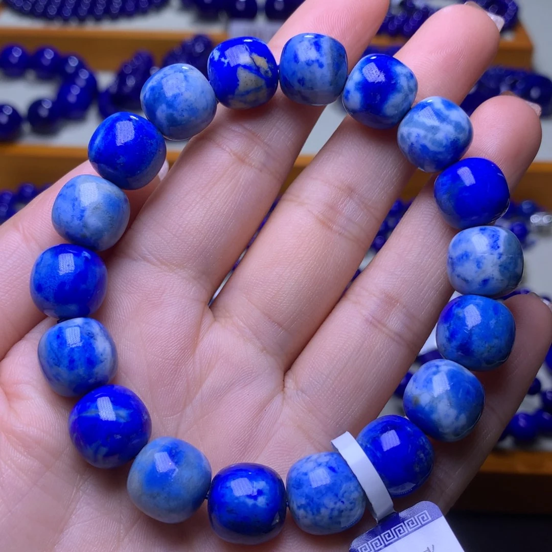 青金石手链未镶嵌12mm玉化4958