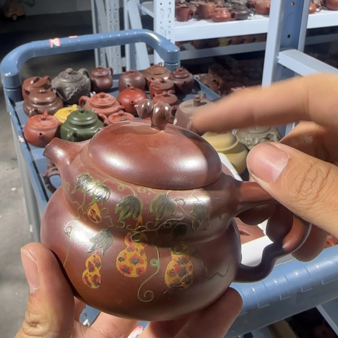 紫砂茶壶柴烧葫芦