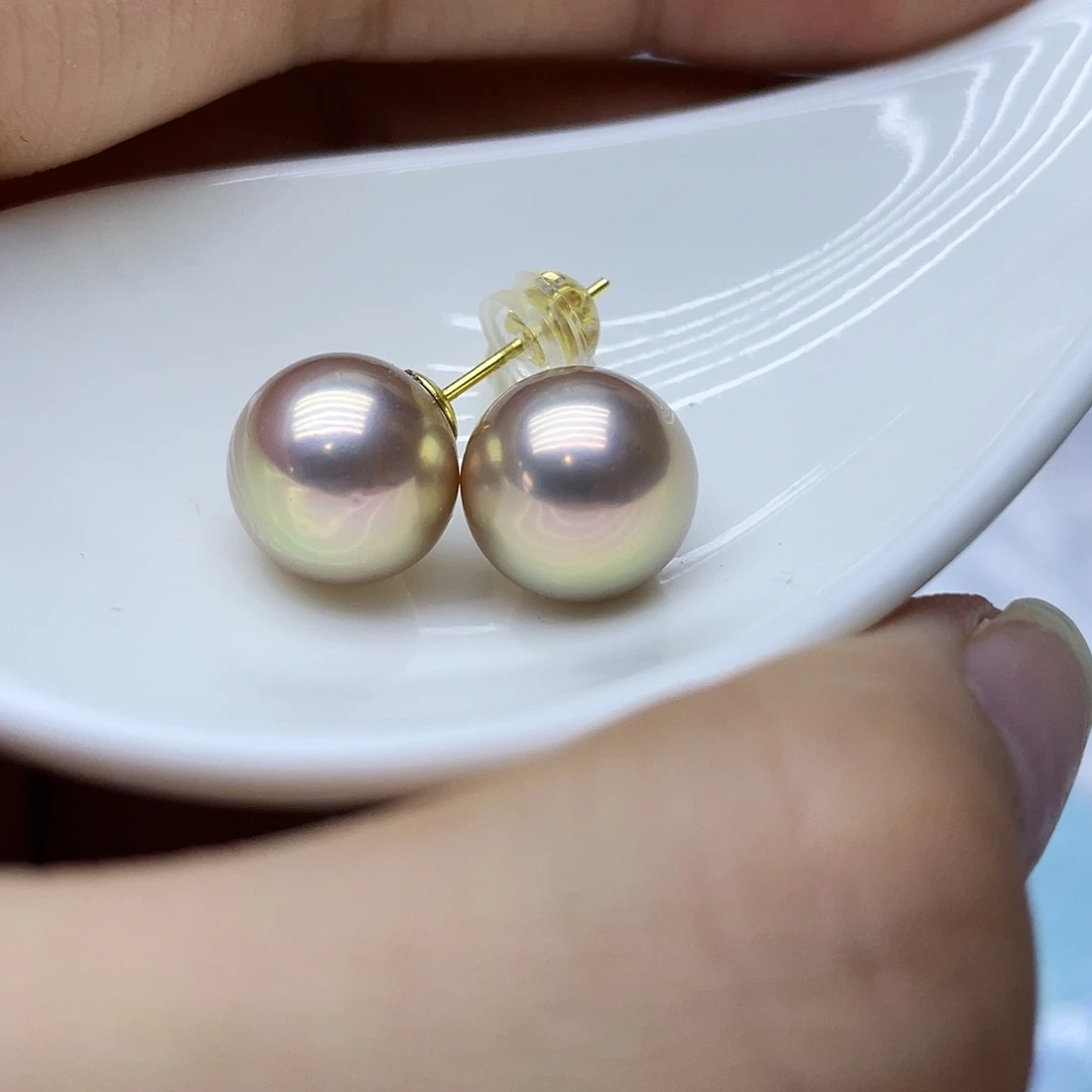 淡水珍珠耳饰银S925镶嵌