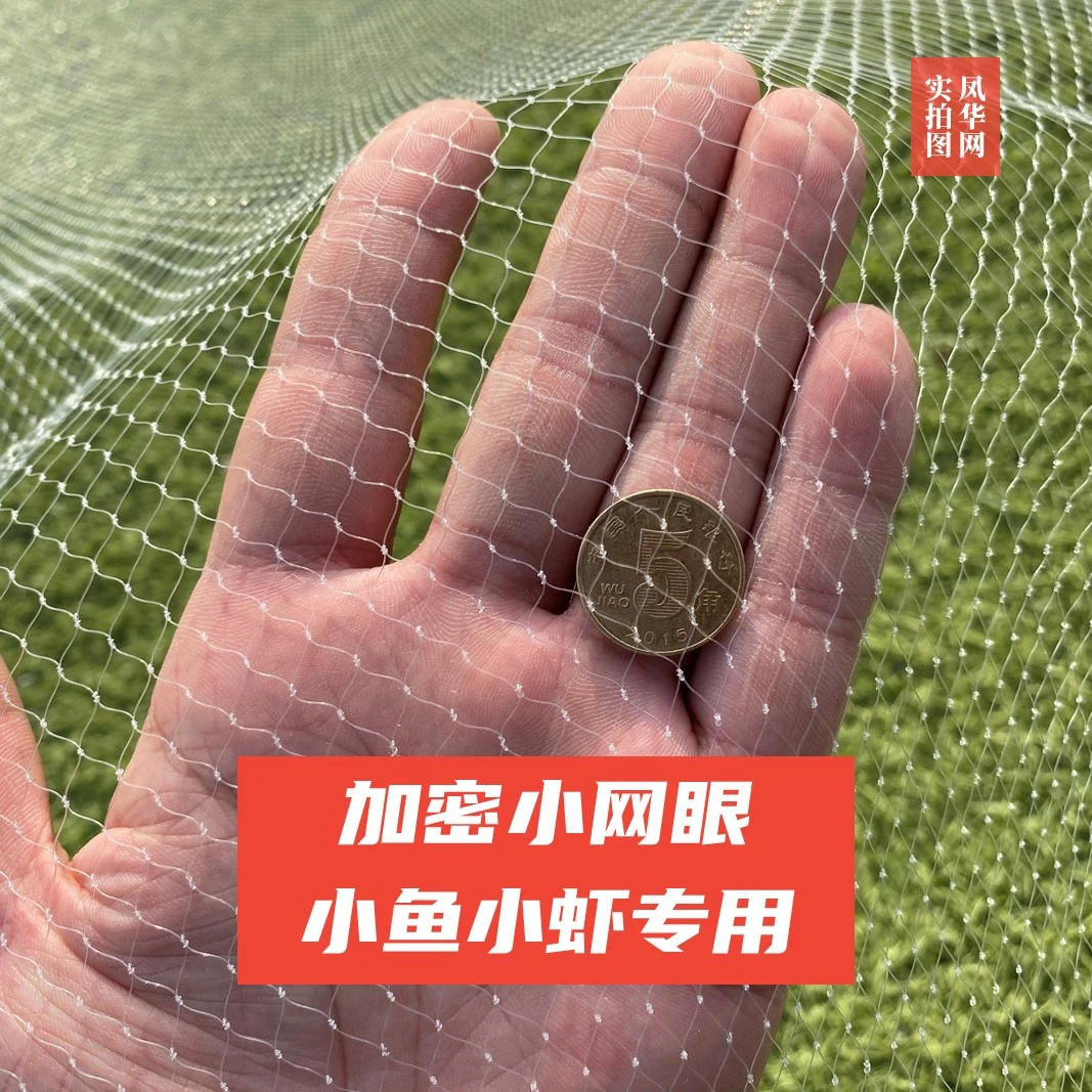3分加密小网眼撒网六片合成机织网铅坠渔网传统捕鱼网小鱼小虾用