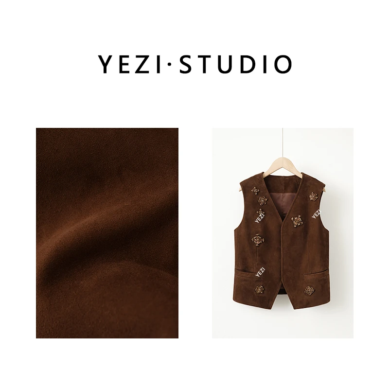 【巴塞罗那】士耳其进口混种羊皮重工手工钉珠马甲25112012-2/11